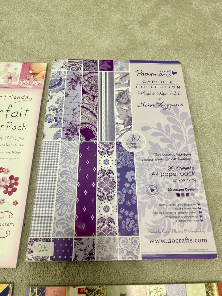 4 Large A4 Pads for Card Making / Crafting , Background/ Topper Sheets, USED - Image 4 of 4