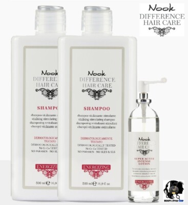 NOOK ENERGIZING SHAMPOO 2X500ML + 1 ANTI-FALL LOTION STIMULATING WEAK HAIR