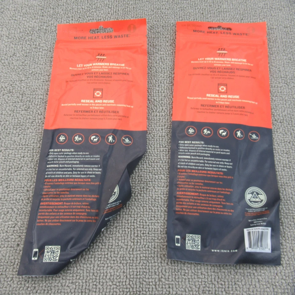 Ignik Toe Warmers Foot Warmers Pack 8 Hours Each Expires 8/30/2025 Lot of 2 NEW - Image 2 of 4