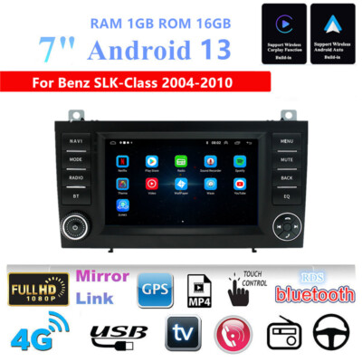 7'' Autoradio GPS für Mercedes SLK200 SLK250 SLK300 SLK350 SLK55 R171 Carplay