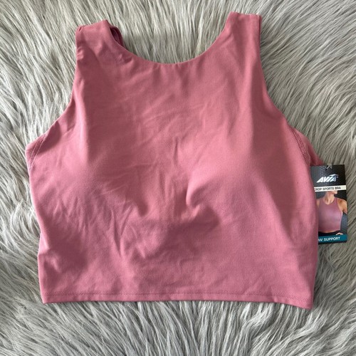 Avia Wirefree Crop Sports Bra Women's Size Medium (A-C) Pink Moisture Wicking