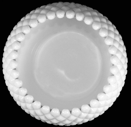 westmoreland milk glass english hobnail pattern 6"d cupped rim