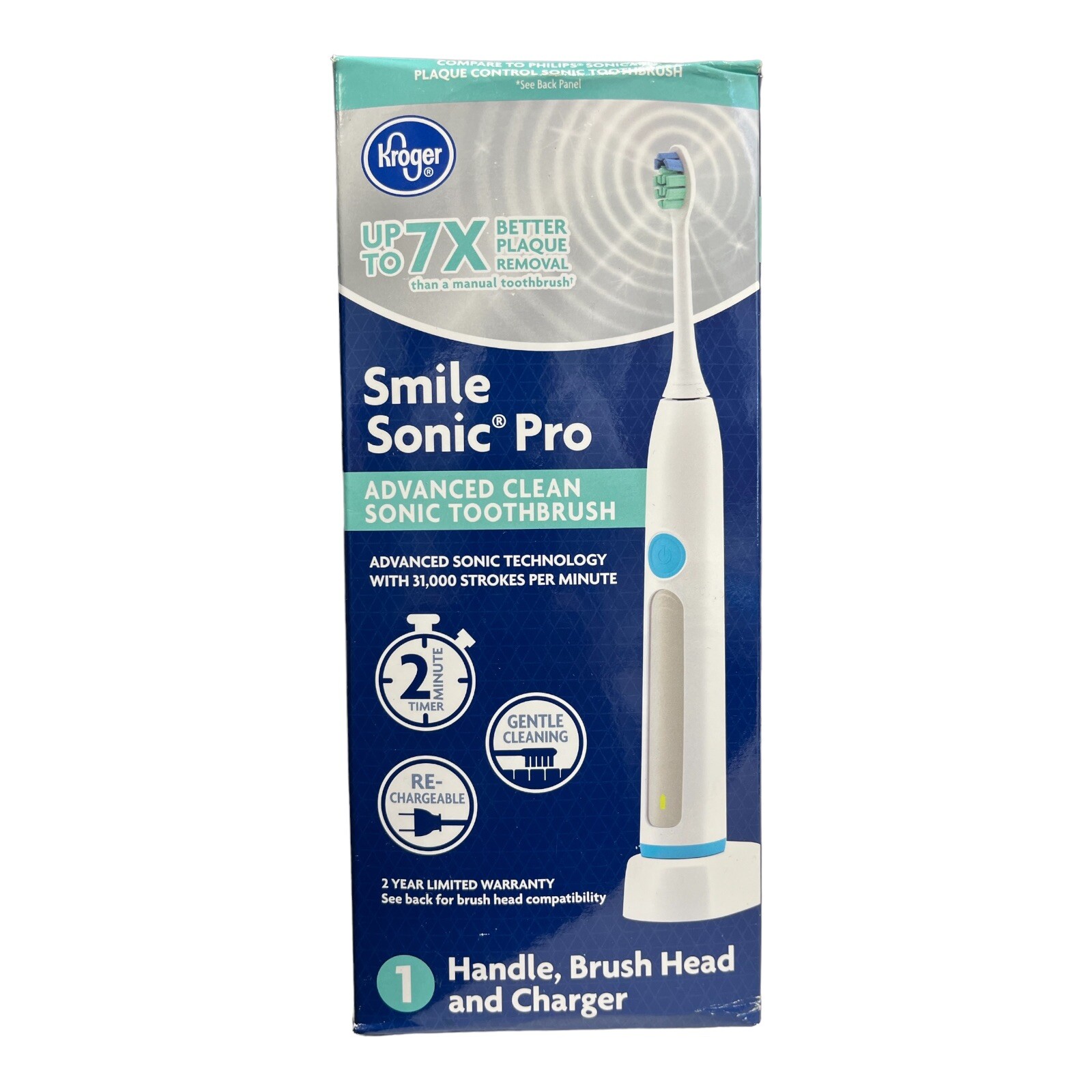 Kroger Smile Sonic Pro Advanced Clean Sonicare plaque contol Toothbrush