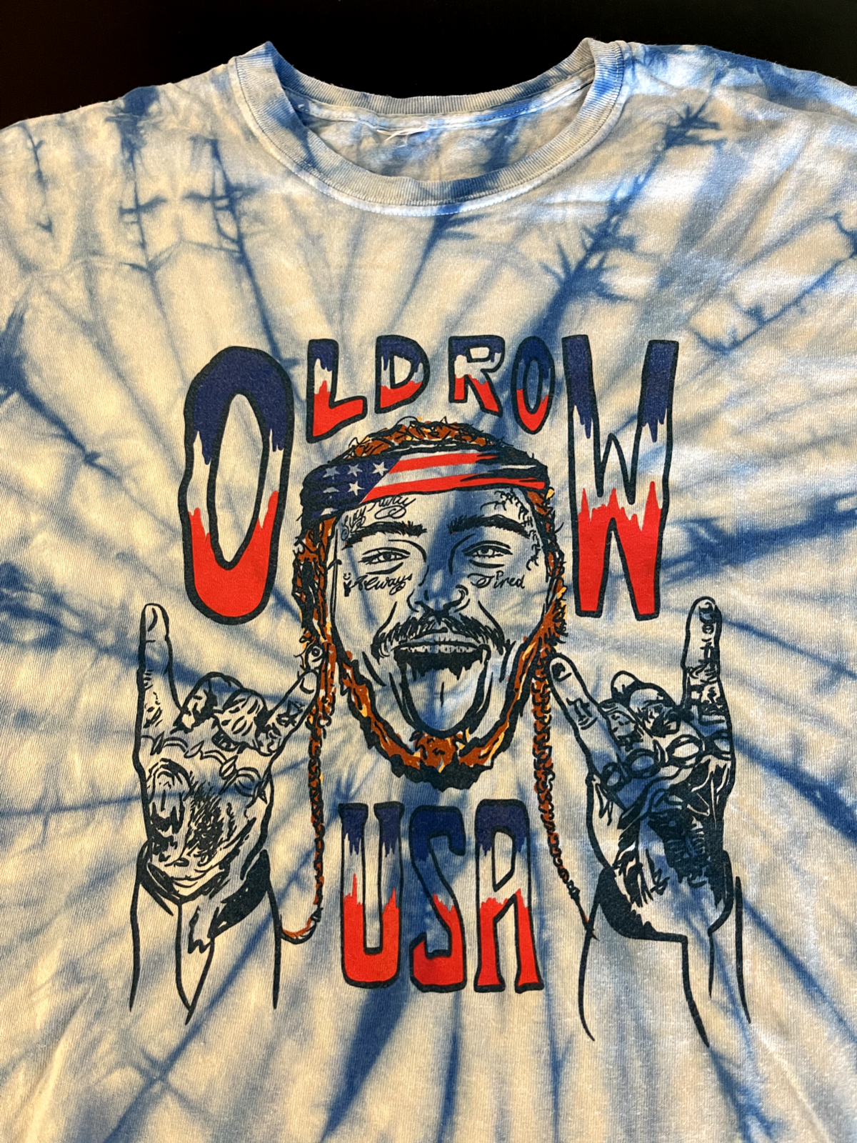 FILA Post Malone Old Row USA Tie Diehirt T Shi Size:m Med (No Tag Seesurements)