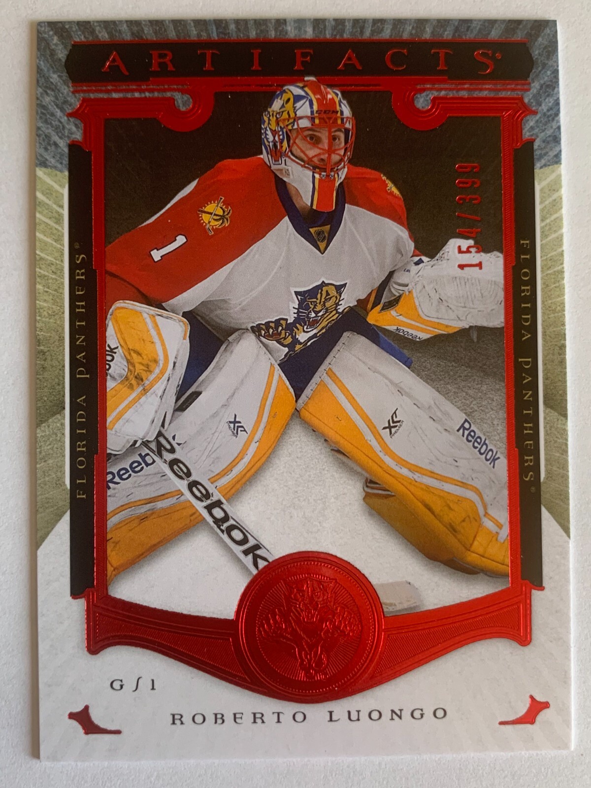 2015-16 UD Artifacts RUBY #42 Roberto Luongo Florida Panthers 154/399