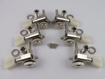 Nickel abschließbare Maschinenköpfe 3 eine Seite weiße Tulpenknöpfe für Gibson LP Gitarre