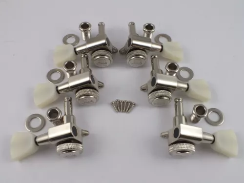 Nickel Locking Machine Heads 3 a side White Tulip Buttons for Gibson LP guitar