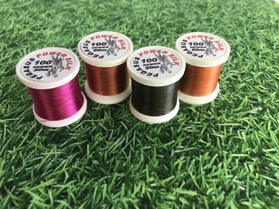 4 Spulen Dynasty GSP Power Silk  50m-100 Denier Bindegarn 1m-0,04 Euro