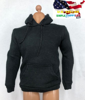 1/6 Men Pullover black Hoodie for 12'' figure hot toys Phicen worldbox  USA 
