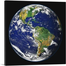 ARTCANVAS View Space North America South America Planet Earth Canvas Art Print