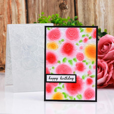 3D Embossing Folder for Card Making Texture Fades Rose Flower Background Plastic