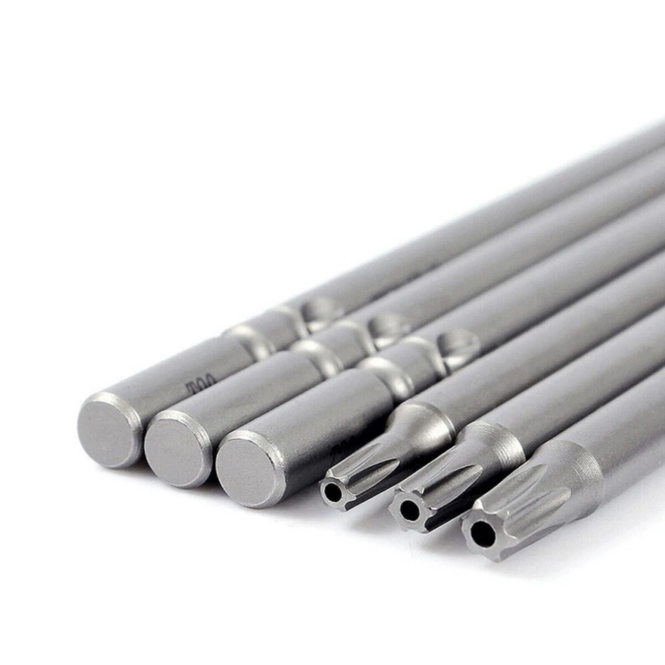 T4- T25 Torx Screwdriver Bit Set 5mm dia Hex Security Magnetic Head 60mm Long - Image 4 of 4