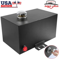 5 Gallon 14 Gauge Hydraulic Fluid Reservoir Tank Outlet Port 0.75" Inlet 1.5"