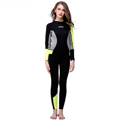 New Premium Women's 3mm Neoprene Long Wetsuit for Diving, Snorkeling and Surfing