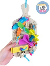 Chewcuterie Board Cute Small to Medium Charcuterie Board Parrot Toys Natural Fo