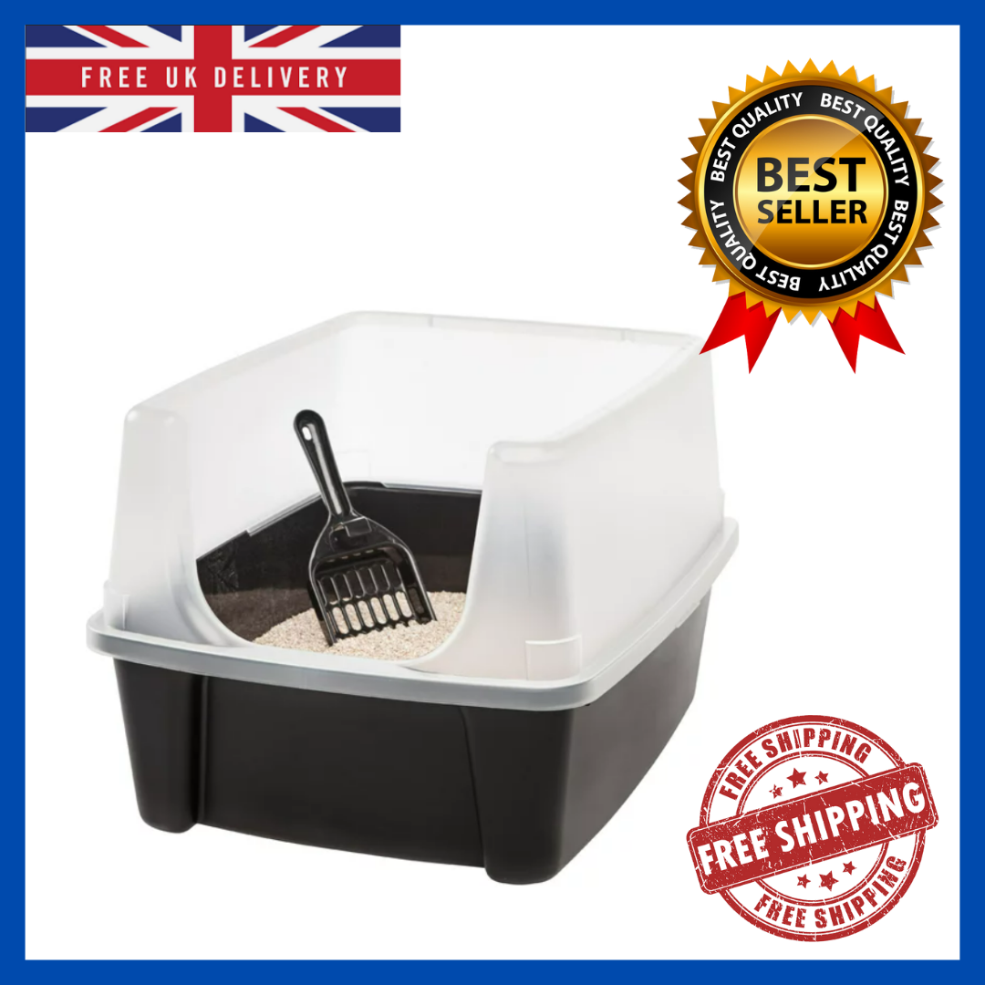 EXTRA LARGE CAT LITTER Box Pan Enclosed Hooded Covered Kitty House With Scoop on eBay