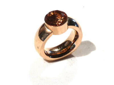 Bijou jonc acier stainless et oxyde bague taille 58 ring