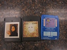 Lot of 3 Barbra Streisand 8 Track Tape Cartridges- The Way We Were, Funny Lady