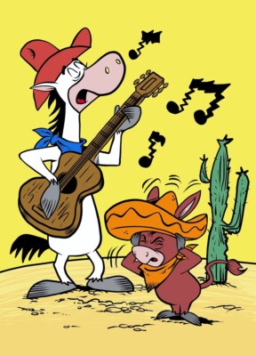 Quick Draw McGraw and Baba Looey  8.5x11 Print