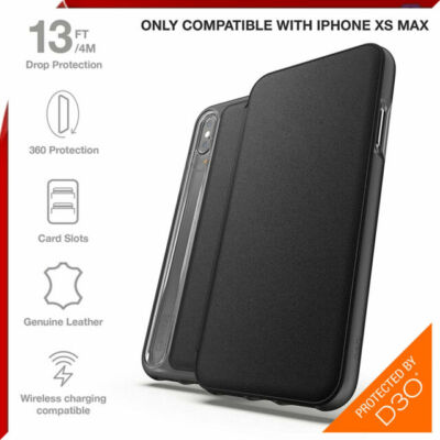 Original GEAR4 Oxford iPhone XS Max - Schwarz Leder