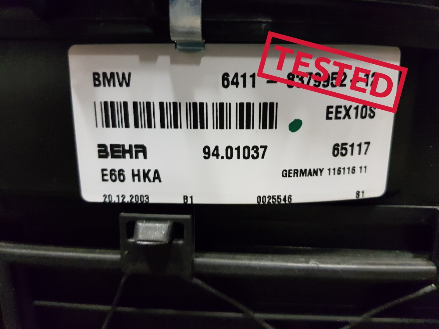 ✓✓✓BMW 7 SERIES E65 E66 COOLANT BOX REFRIGERATOR D2542 6942649 