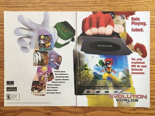 Evolution Worlds Gamecube 2002 Vintage Video Game Poster Ad Print Art ...