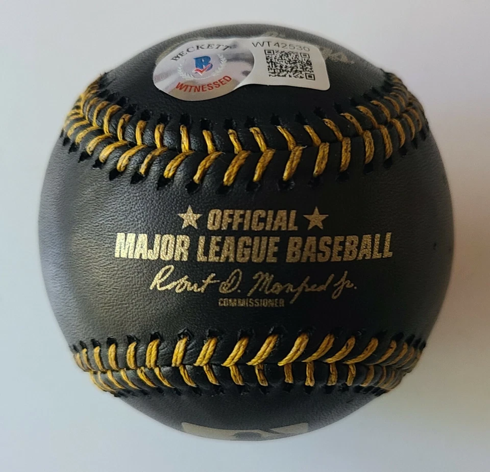 Shane Bieber Signed Auto OML Black Baseball Cleveland Indians Autograph BAS - Image 3 of 4