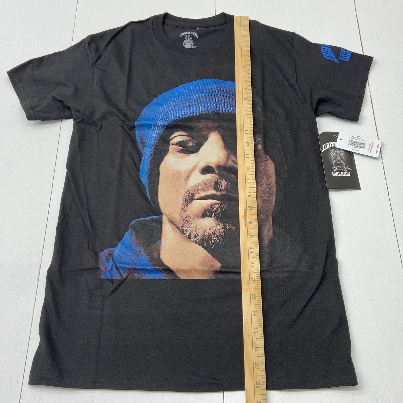 FILA T shirt manica corta grafica Death Row Records nera Snoop Dogg adulto taglia S NUOVA