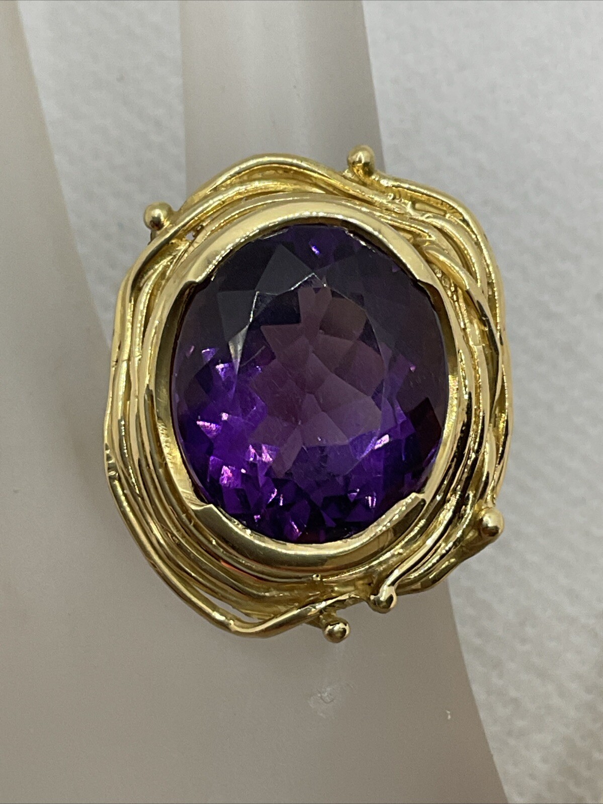 IMPRESSIVE MASSIVE Solid 18K (750) Yellow Gold Am… - image 1