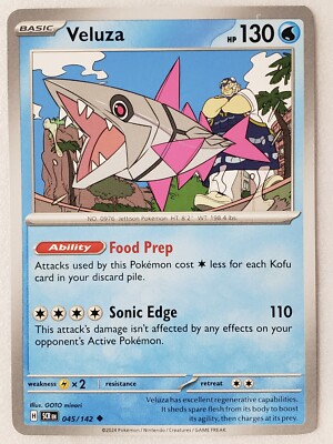 Veluza 045/142 NM / M - Stellar Crown Pokemon Card - $2 Combined