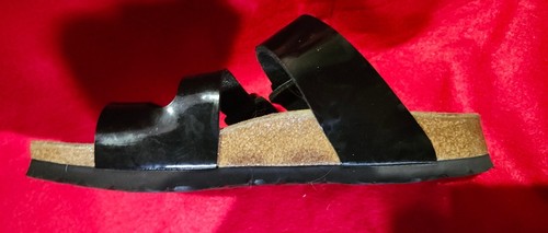 Birkenstock Black Patent Leather3 Strap Sandals Sz EU 37 L6 M4 - 第 2/5 張圖片