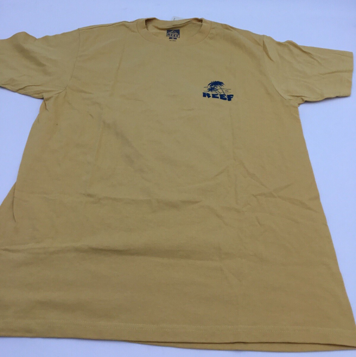 Мужская футболка REEF с коротким рукавом и графическим принтом горчично-желтый средний 3790₽