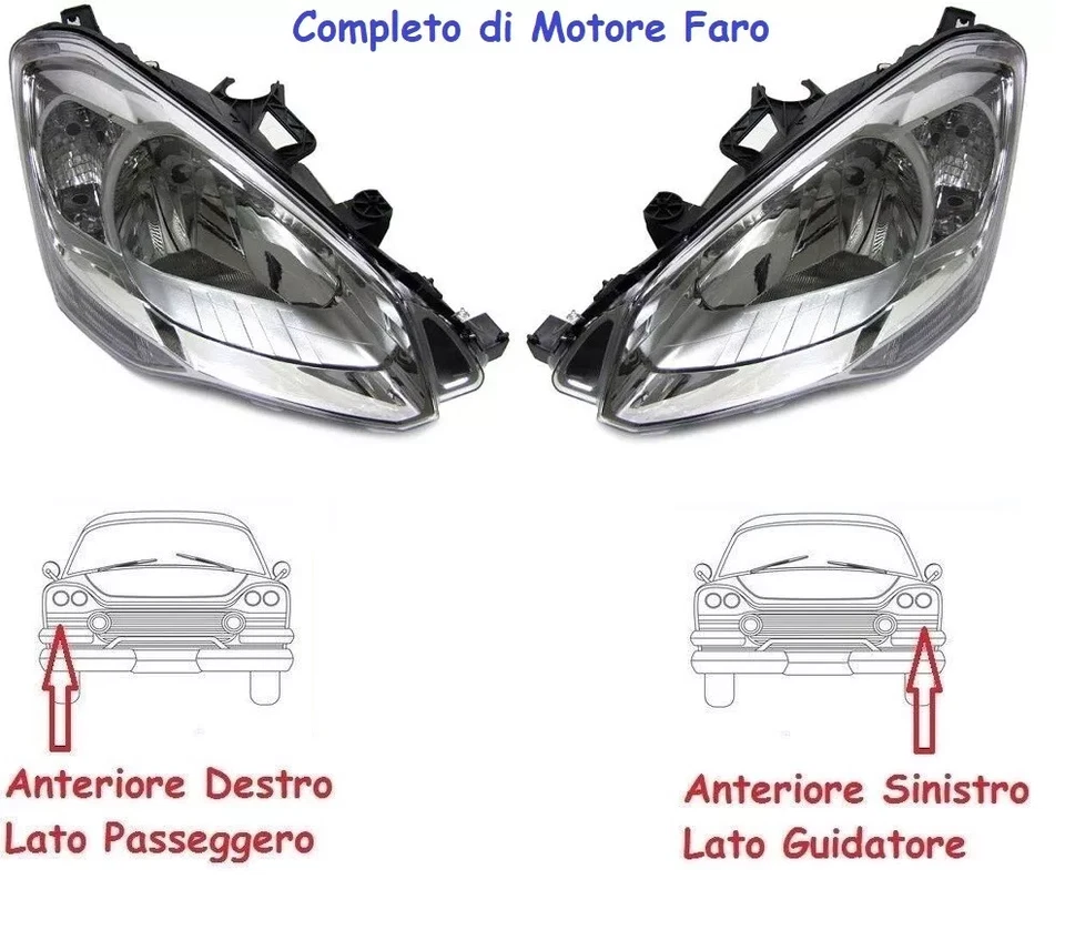 SET 2 FARO FANALE PROIETTORE ANTERIORE PER CITROEN BERLINGO 08 2013 H4 ELETTRICO - Immagine 2 di 4