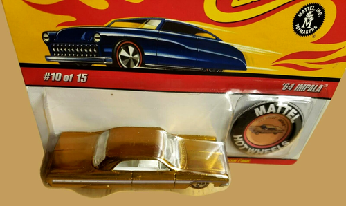 2009 Hot Wheels '64 CHEVY IMPALA Classics Series 4 Gold 40Th Anniversary Button - Picture 13 of 15