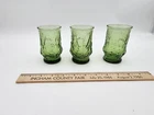 Vintage Anchor Hocking Glass Juice Tumblers SET of 6 Rainflower Green 4" T