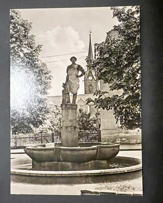 Postkarte Regis-Breitingen Marktbrunnen