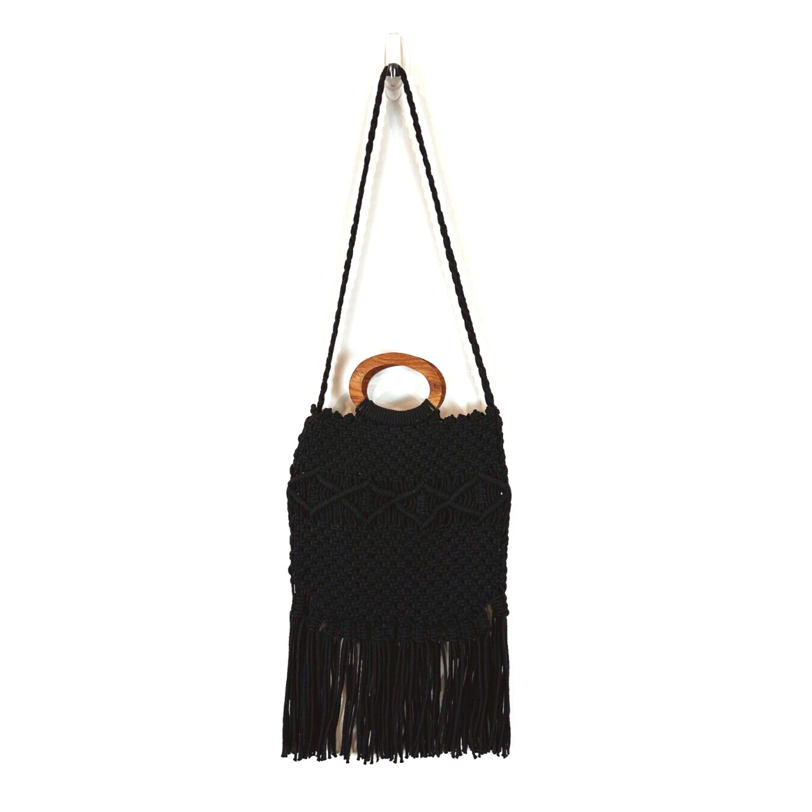 Danielle Nicole Crochet Boho Shoulder Bag Bag Hip… - image 1
