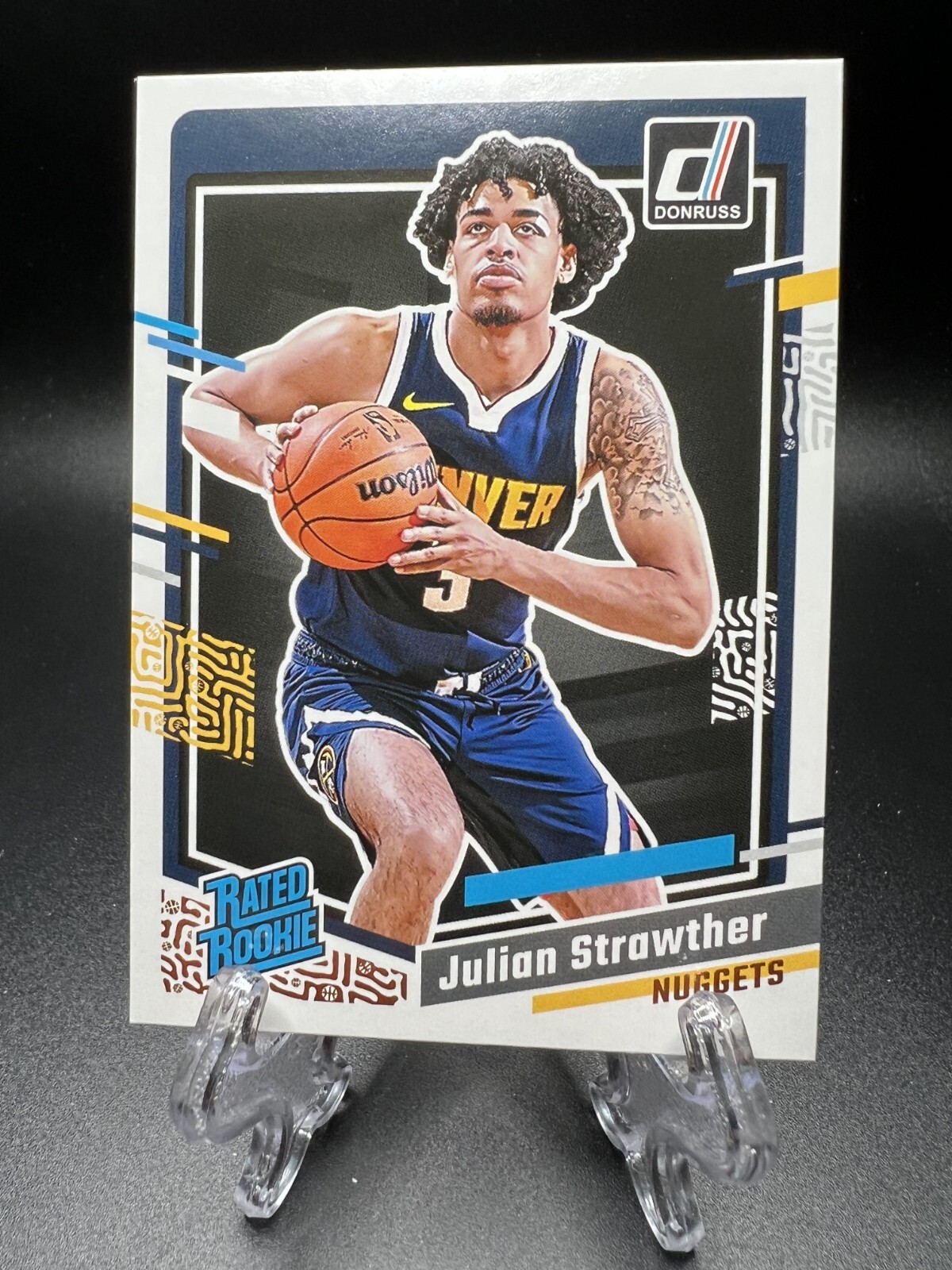 2023-24 Panini Donruss - Rated Rookie #242 Julian Strawther (RC) Nuggets