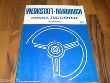 #H024 HONDA ACCORD 1987 UPDATE NACHTRAG UMFASSENDES WERKSTATT HANDBUCH 64SE320