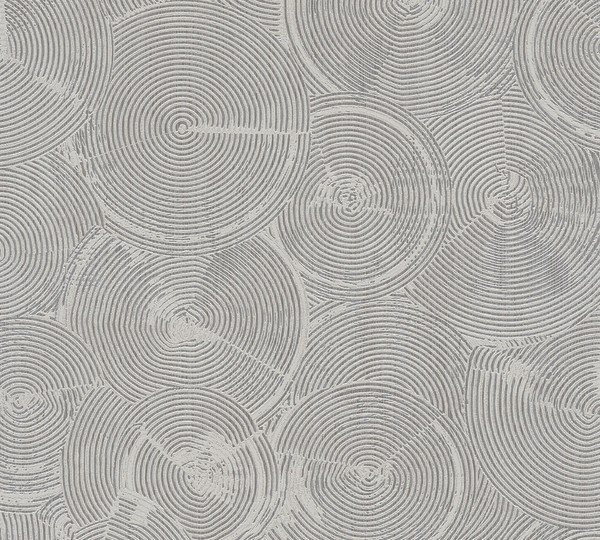 Vliestapete Kreise Grafik Grau Silber Metallic Livingwalls 37900-2 (3,52€/1Qm)-image