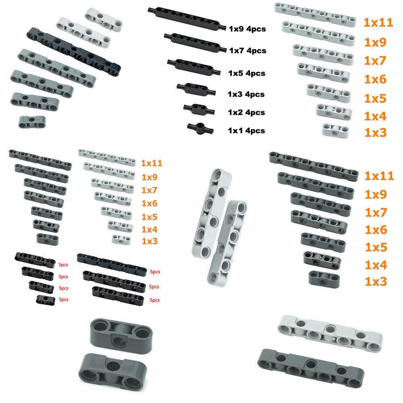 Technic Parts for Lego Kits beam Studless Liftarm Truck Building Blocks Sets DIY