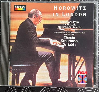 CD- HOROWITZ IN LONDON  : CHOPIN/SCHUMANN/SCRIABINE-PIANO- RCA -TBE(VOIR SCAN)