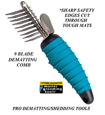 Master Grooming Tools Pet Dog MAT Breaker DEMATTING COMB Coat Rake 9 Long Blade eBay