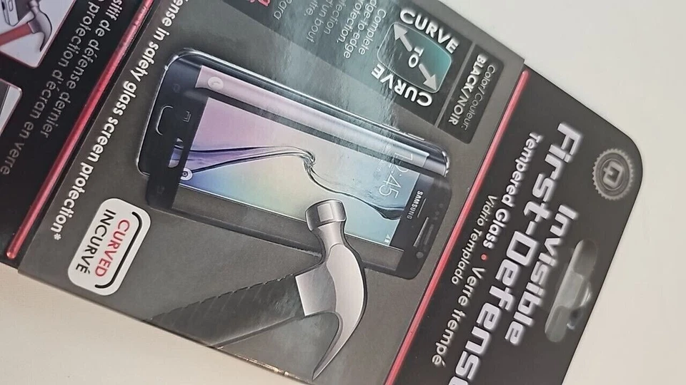 Qmadix Invisible Defense Tempered Glass Samsung Galaxy S6 Edge SM-G925F Black - Image 2 of 4