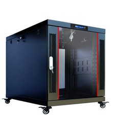 12U 35 Inch Depth Server Rack Cabinet Enclosure - Wheels-Thermosystem-LCD Screen