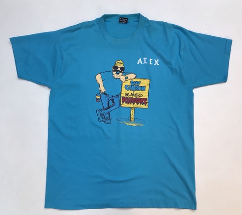 Vintage Best Fruit Of The Loom Alex Soy Carbon Blue T-Shirt Single Sti Herren XL USA - Bild 2 von 6