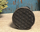 Geometric Detailed Carved Primitive Farmhouse Butter Mold Stamp Wood Press — photo 2