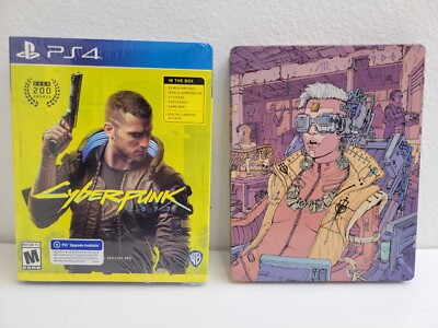 Cyberpunk 2077 PS4 Bundle Pack W/ Limited Edition Collectible Steelbook NEW