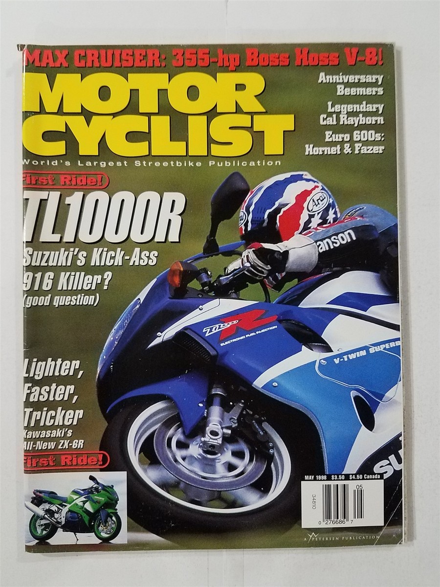Motorcyclist Magazine May 1988 - Suzuki TL1000 - Kawasaki ZX-6R | eBay
