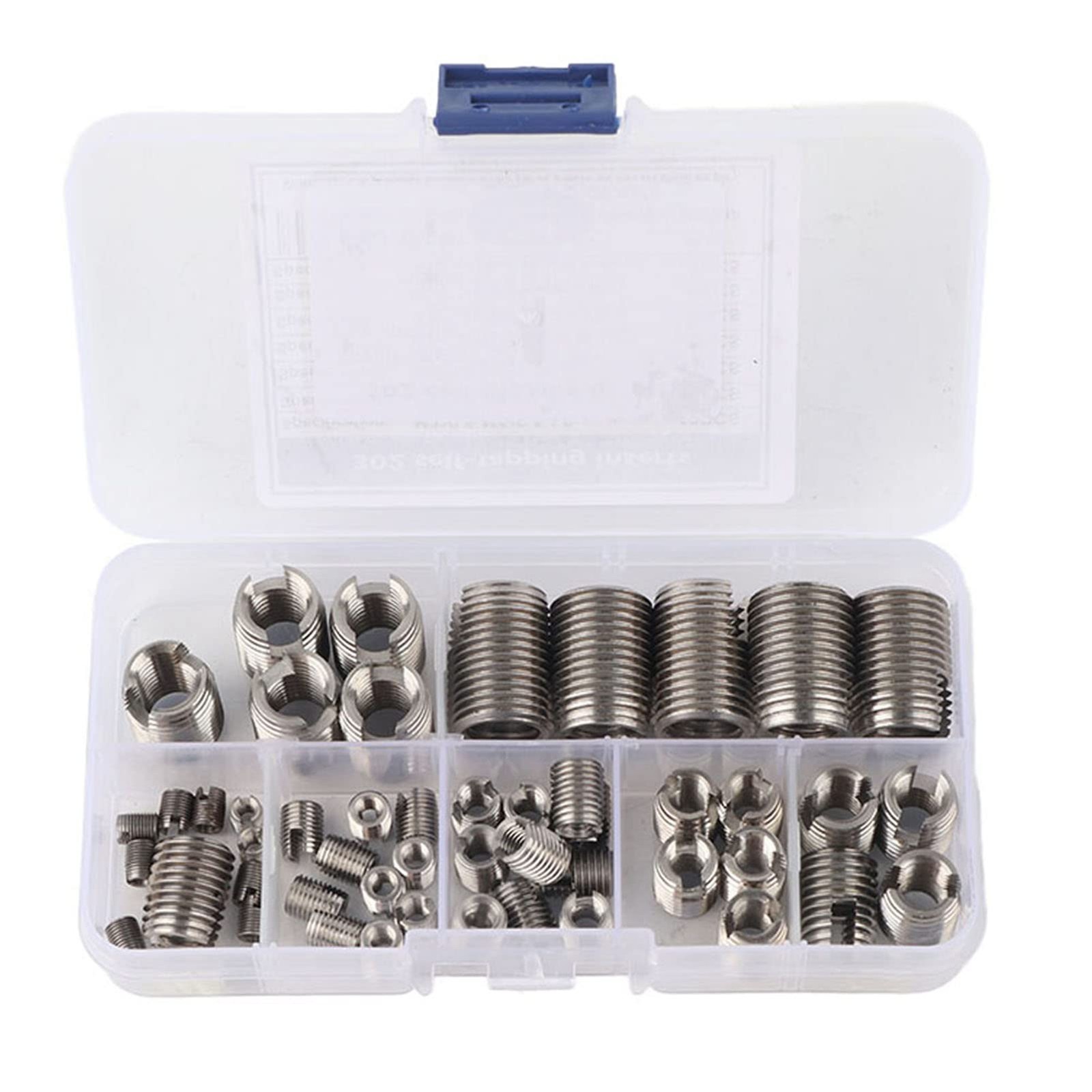 50Pcs Self Thread Repair Inserts Kit, Stainless Steel Helicoil Set Normal, #1